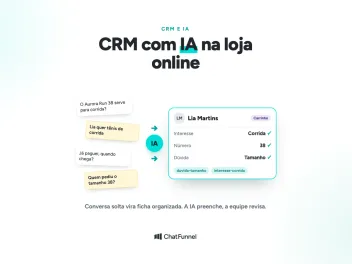 Conversas soltas da Lia sobre o Aurora Run viram, pela IA, uma ficha de cliente organizada no CRM