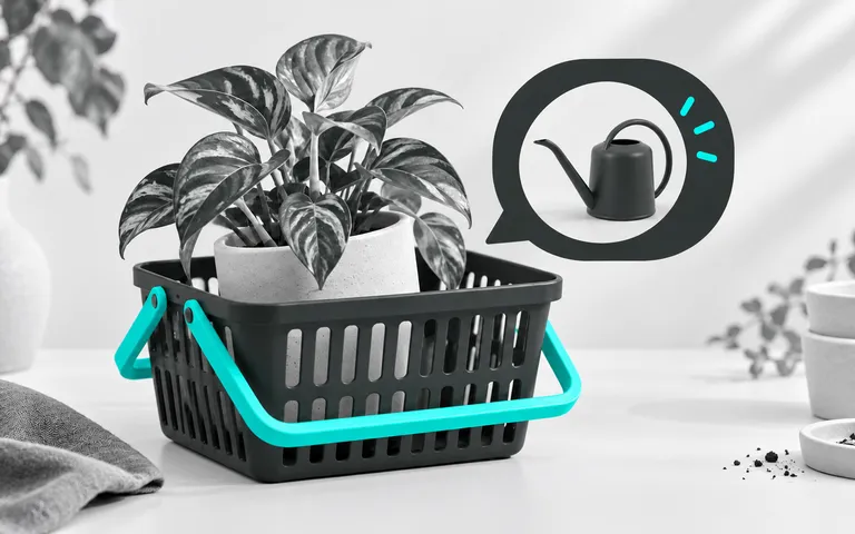 Cesta de compra com produto complementar sugerido em uma conversa.