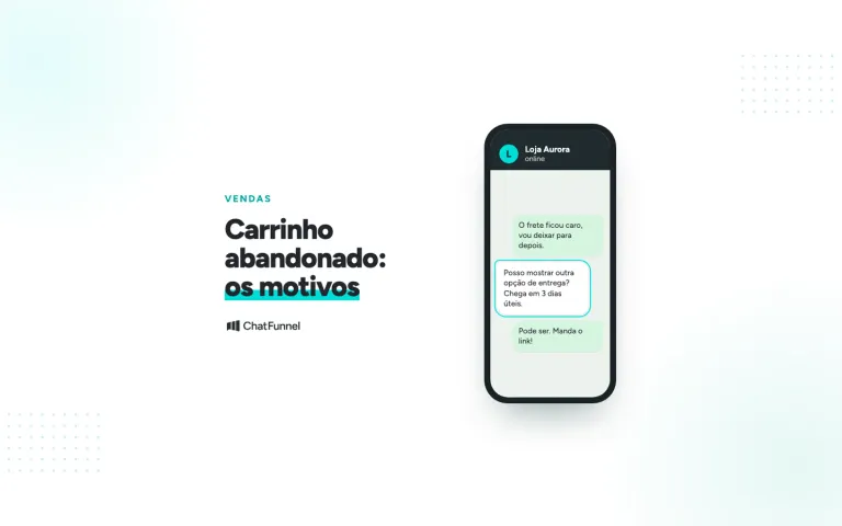 Celular com conversa de WhatsApp em que a loja oferece outra opção de entrega a quem achou o frete caro